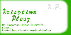 krisztina plesz business card